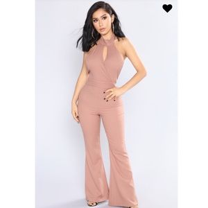 Taupe Hidden Talent Wide Leg Jumpsuit